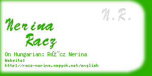 nerina racz business card